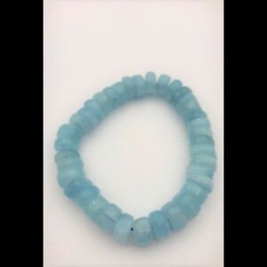 Big Bold Aquamarine Bracelet - 11mm - Stretches